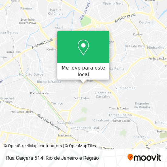 Rua Caiçara 514 mapa