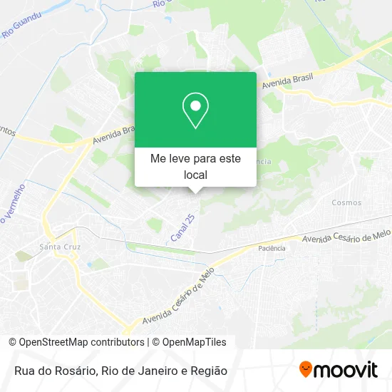 Rua do Rosário mapa