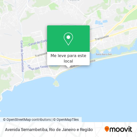 Avenida Sernambetiba mapa