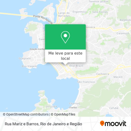 Rua Mariz e Barros mapa