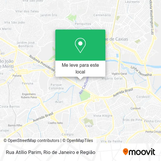Rua Atílio Parim mapa