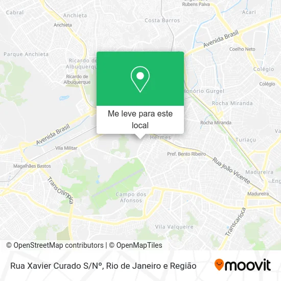 Rua Xavier Curado S/Nº mapa