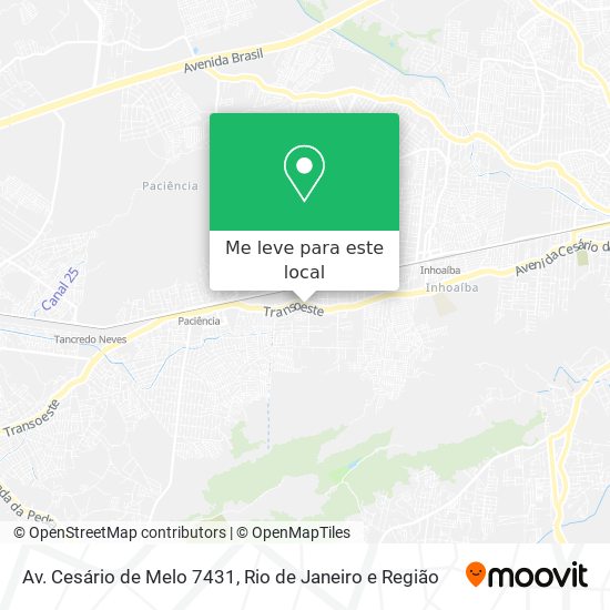 Av. Cesário de Melo 7431 mapa