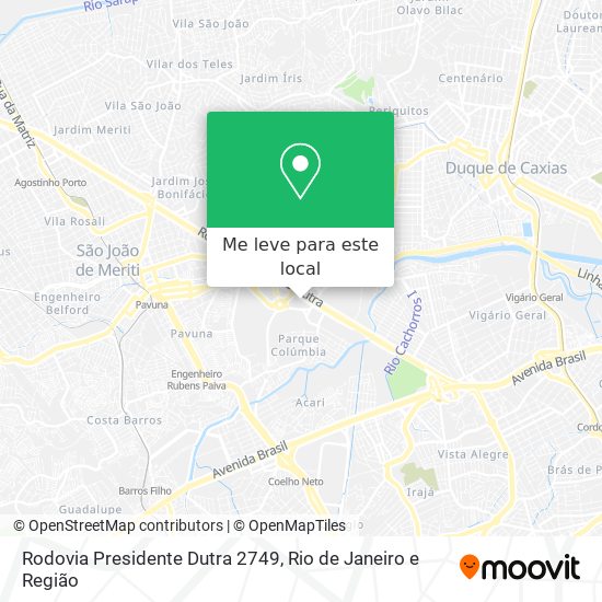Rodovia Presidente Dutra 2749 mapa