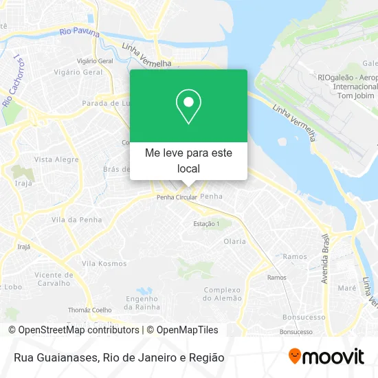 Rua Guaianases mapa