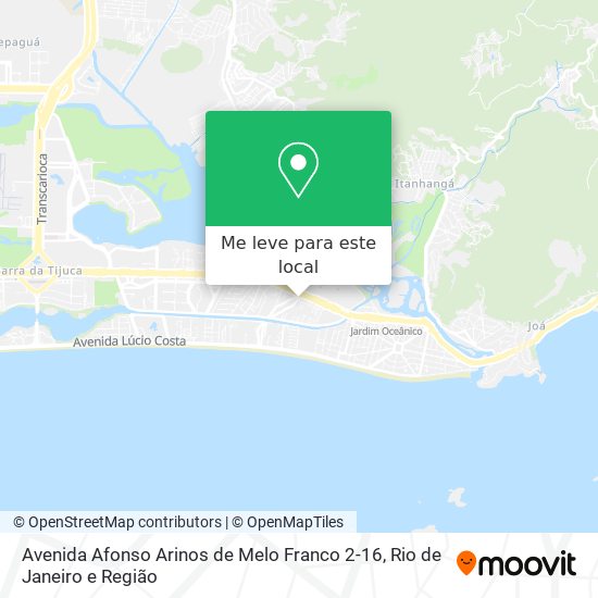 Avenida Afonso Arinos de Melo Franco 2-16 mapa