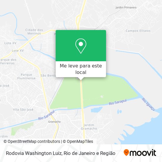 Rodovia Washington Luíz mapa