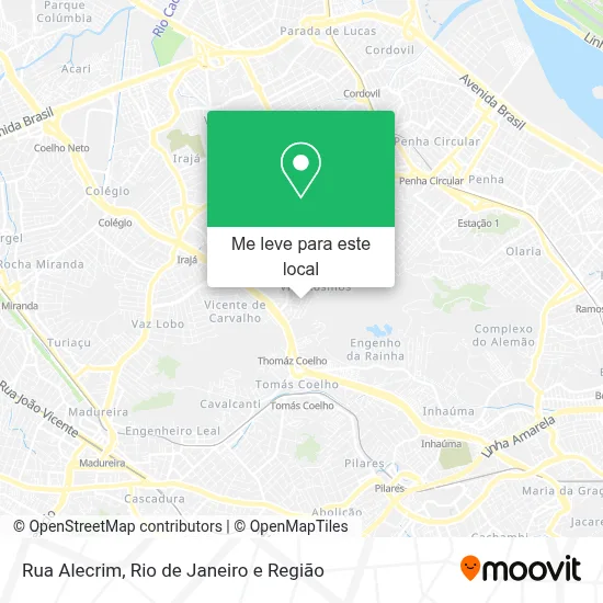 Rua Alecrim mapa