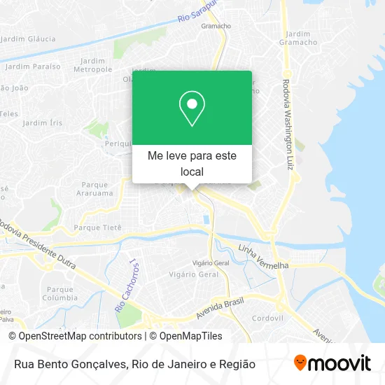 Rua Bento Gonçalves mapa