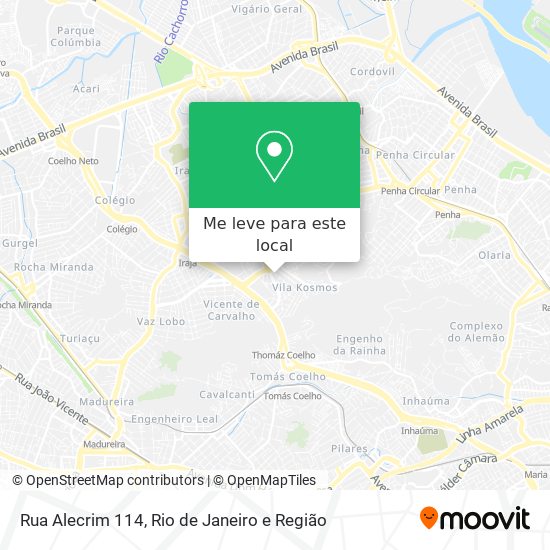 Rua Alecrim 114 mapa