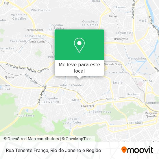 Rua Tenente França mapa