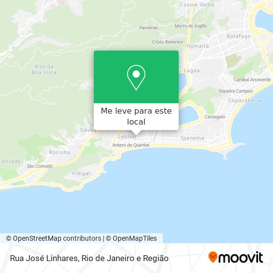 Rua José Linhares mapa