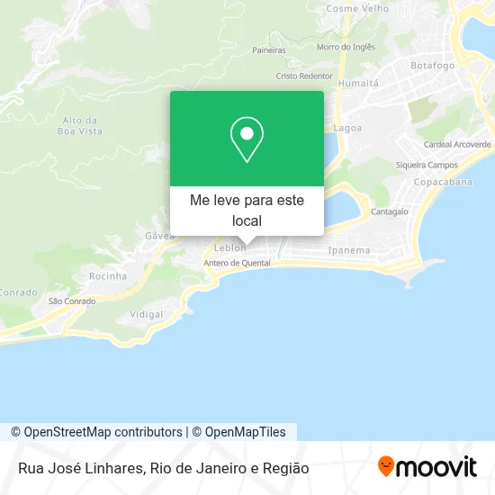 Rua José Linhares mapa