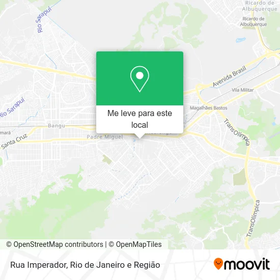 Rua Imperador mapa