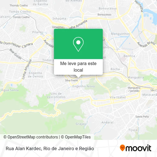 Rua Alan Kardec mapa