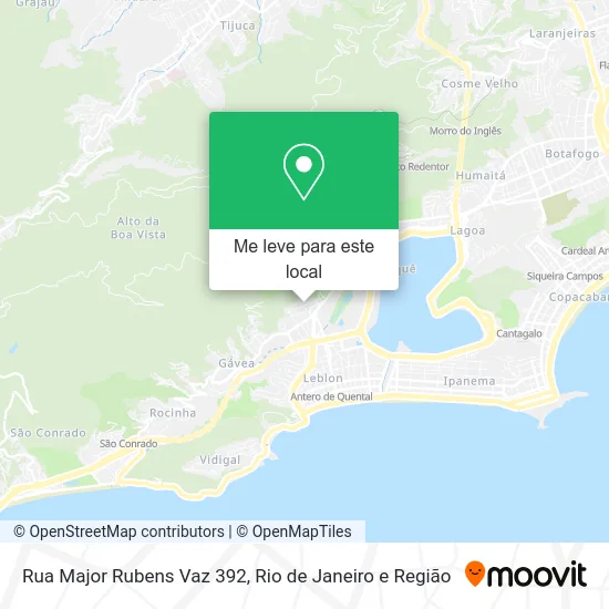 Rua Major Rubens Vaz 392 mapa