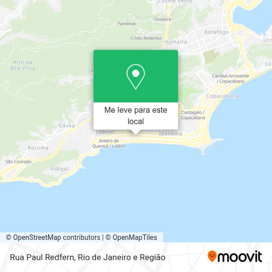 Rua Paul Redfern mapa