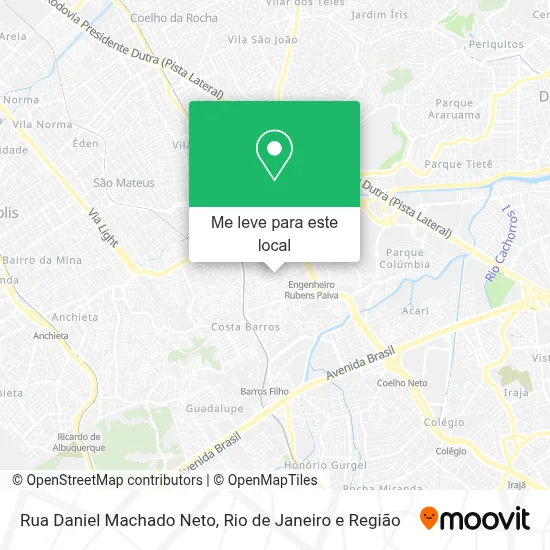 Rua Daniel Machado Neto mapa