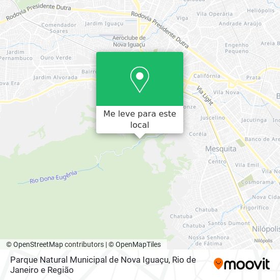 Parque Natural Municipal de Nova Iguaçu mapa