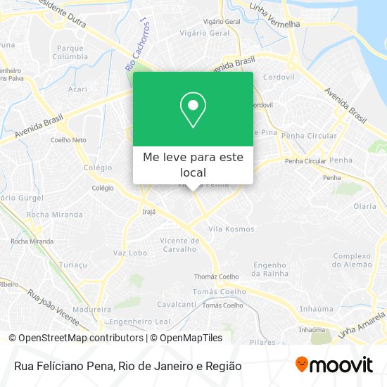 Rua Felíciano Pena mapa