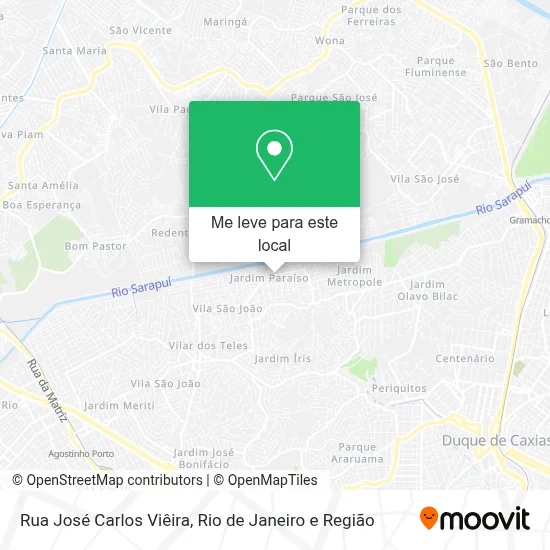 Rua José Carlos Viêira mapa