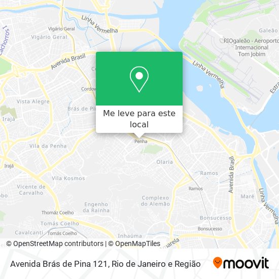 Avenida Brás de Pina 121 mapa
