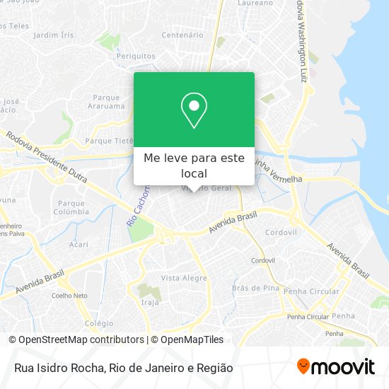 Rua Isidro Rocha mapa