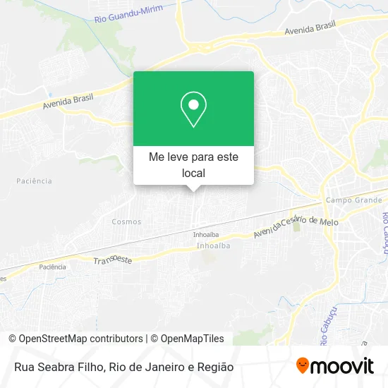 Rua Seabra Filho mapa