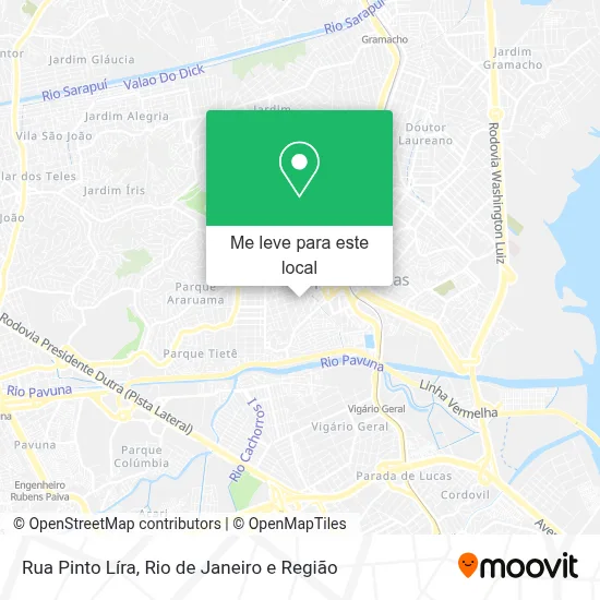 Rua Pinto Líra mapa