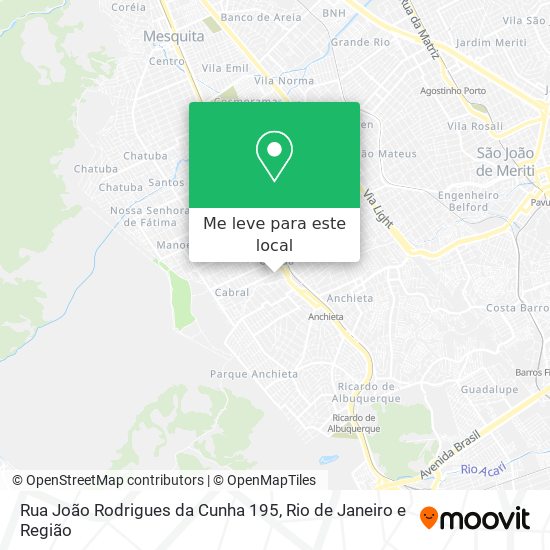 Rua João Rodrigues da Cunha 195 mapa