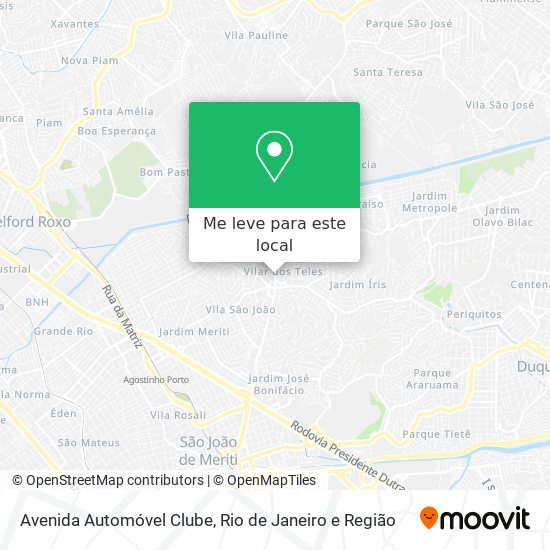 Avenida Automóvel Clube mapa