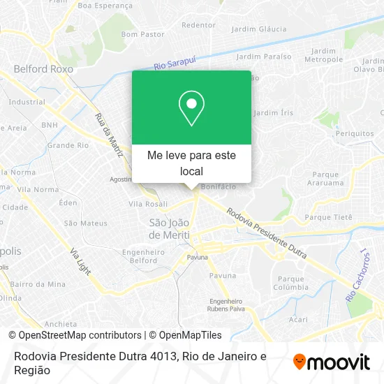 Rodovia Presidente Dutra 4013 mapa