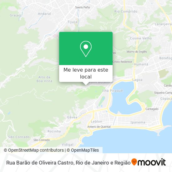 Rua Barão de Oliveira Castro mapa