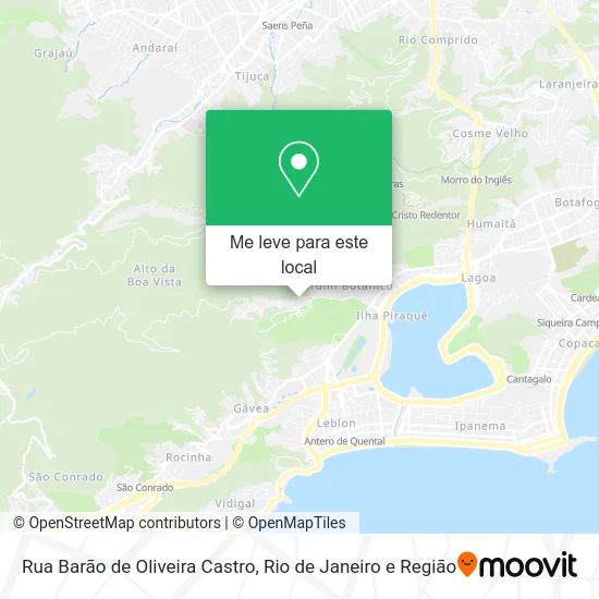 Rua Barão de Oliveira Castro mapa