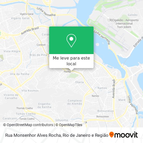 Rua Monsenhor Alves Rocha mapa