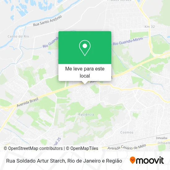 Rua Soldado Artur Starch mapa