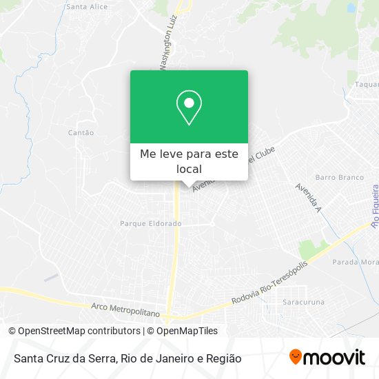 Santa Cruz da Serra mapa