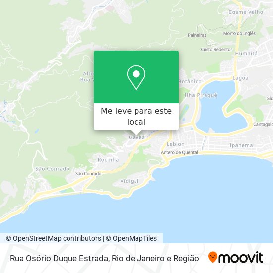 Rua Osório Duque Estrada mapa