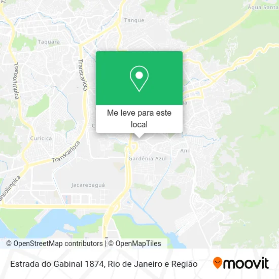 Estrada do Gabinal 1874 mapa