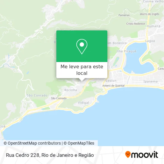 Rua Cedro 228 mapa