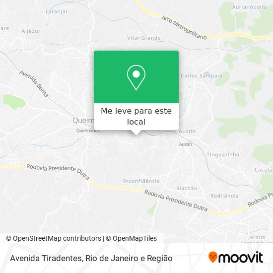 Avenida Tiradentes mapa