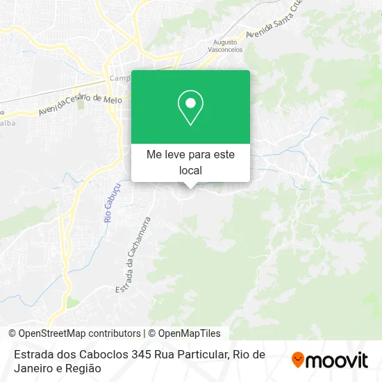 Estrada dos Caboclos 345 Rua Particular mapa