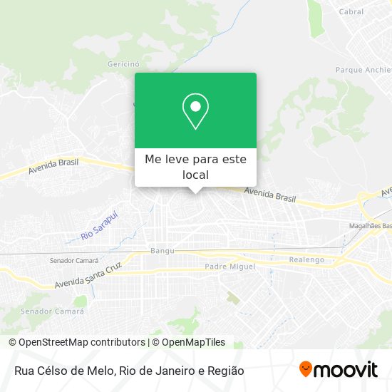 Rua Célso de Melo mapa