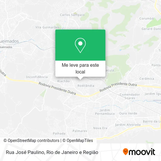 Rua José Paulino mapa
