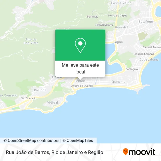 Rua João de Barros mapa