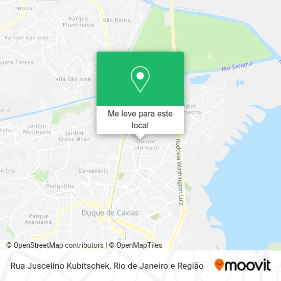Rua Juscelino Kubitschek mapa