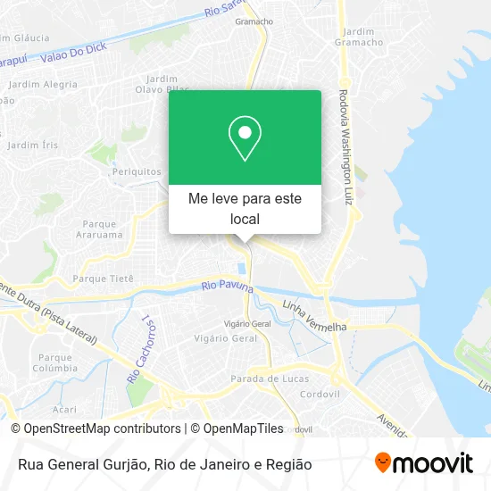 Rua General Gurjão mapa