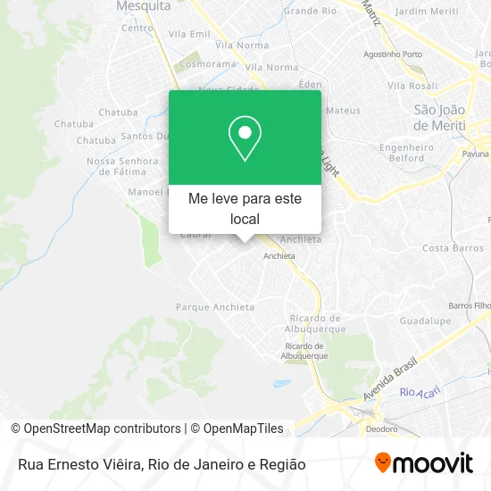 Rua Ernesto Viêira mapa