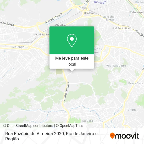 Rua Euzébio de Almeida 2020 mapa