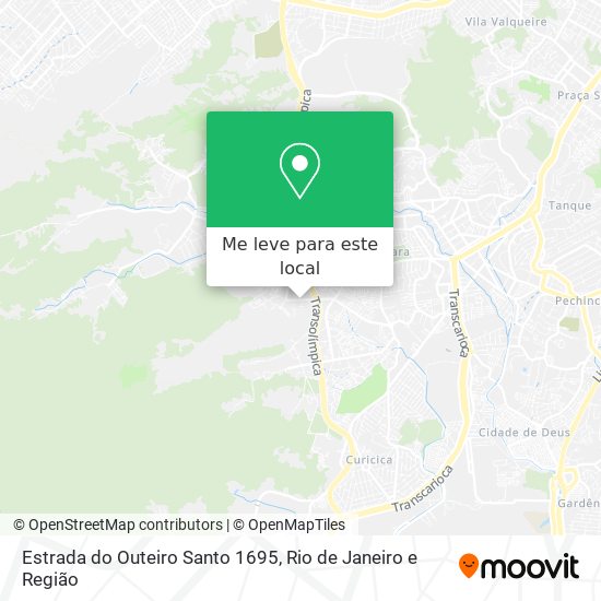 Estrada do Outeiro Santo 1695 mapa
